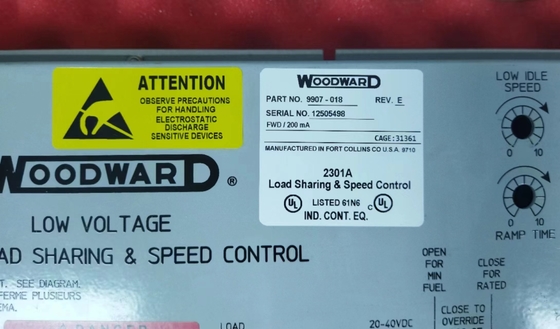 Woodward 9907-018 Kiểm soát tốc độ hoạt động về phía trước 2301A Series