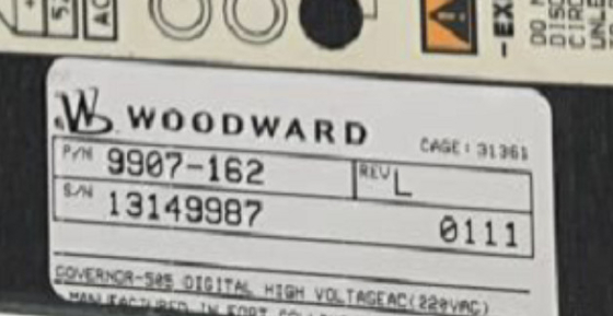 Woodward 9907-162 220 Vac nguồn đầu vào Digital Governor Turbine Control +24 Vdc ở 1 A