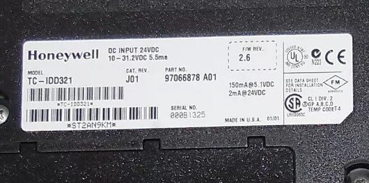 TC-IDD321 Thông số kỹ thuật I/O Honeywell Experion LS 32 Mô-đun đầu vào DC kỹ thuật số