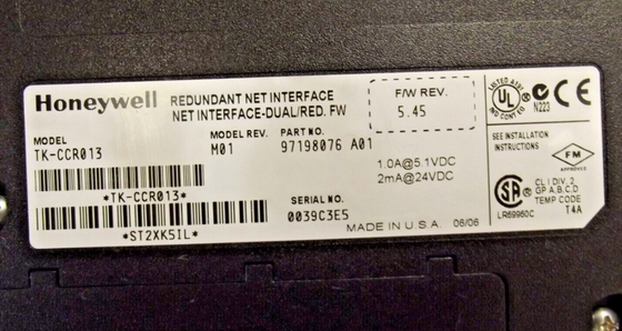 TK-CCR013 Honeywell Redundancy Network Interface Module hoàn toàn mới