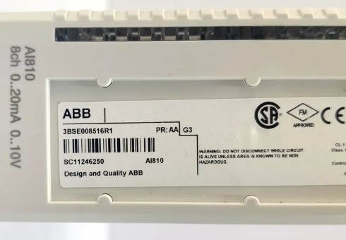 ABB AI810 3BSE008516R1 Analog Input Module 8 Channel Module 800XA PLC