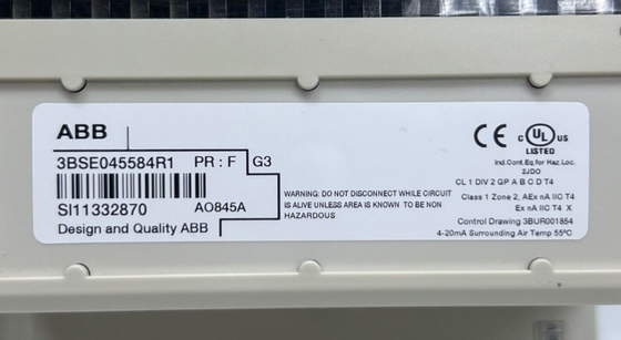 ABB AO845A 3BSE045584R1 Mô-đun đầu ra tương tự S/R HART Mô-đun 8 kênh