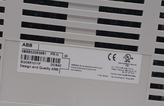 Mô-đun đầu ra kỹ thuật số ABB DO840 3BSE020838R1 Mô-đun I/O 24V S/R 16 kênh S800