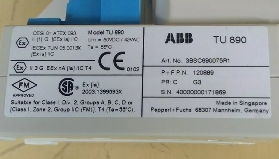 ABB TU890 3BSC690075R1 Đơn vị kết thúc mô-đun với giao diện an toàn nội tại