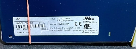 ABB SD834 3BSC610067R1 Cung cấp điện S800 I/O Module DCS