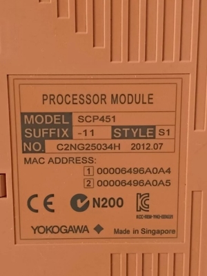 SCP451-11 YOKOGAWA Mô-đun đầu vào kỹ thuật số Mô-đun cách ly 16 kênh Mô-đun xử lý ProSafe 24 V DC