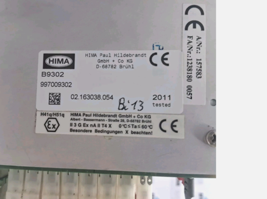 B9302 997009302 02.163038.054 HIMA 21 Giá đỡ khe cắm