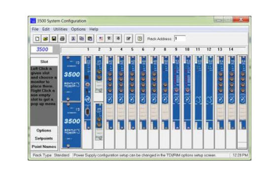 Bently Nevada 3500/01 Phần mềm cấu hình rack với giao diện thân thiện với người dùng để khởi động hệ thống và xem dữ liệu thời gian thực