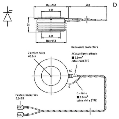YST6-01 P8C ABB Bộ phận chỉnh lưu điều khiển bằng silicon Thyristor Mô-đun công nghiệp YS150103-AC
