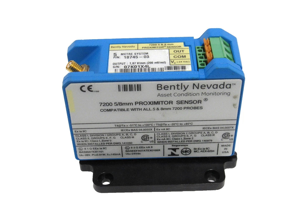 18745-03 Bently Nevada 7200 XL 5 và 8 MM Proximitor Sensor Systems