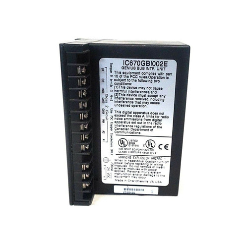 IC670GBI002 GE Fanuc Thiết bị giao diện bus điều khiển trường I / O trường GE Fanuc Thiết bị điện chung